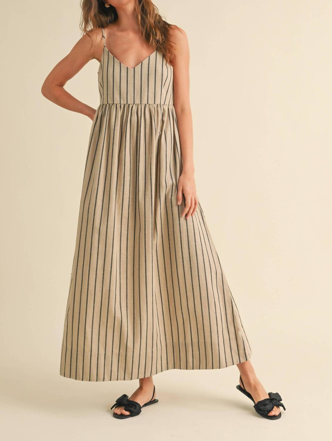 Miou Muse - Stripe Pattern Long Dress