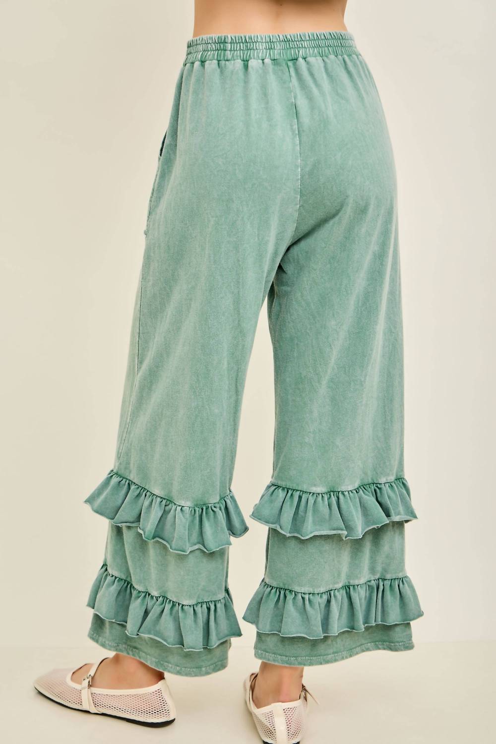 J.Her - Mineral Washed Double Ruffle Boho Princess Pants