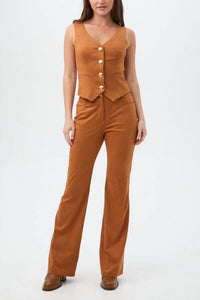 Trina Turk Kofi 2 Suede Vest in amber - women's jacket - view 4