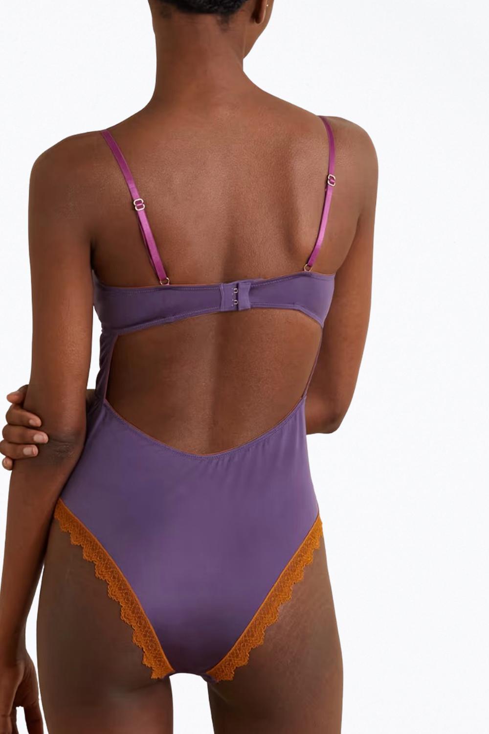 ARALIE LACE TRIM UNDERWIRED BODYSUIT