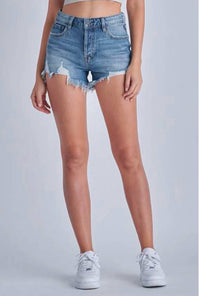 Hidden - Sofie Jean Shorts With Front Step Hem