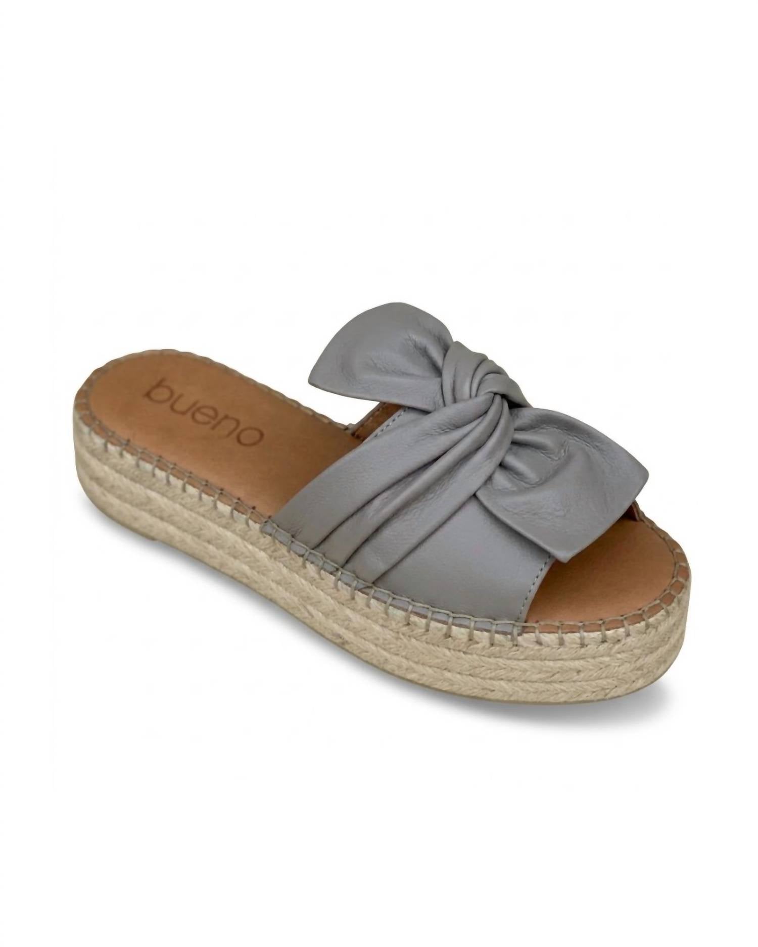 bueno Women's Kooma Sandals in light grey - women's sandal - detail view