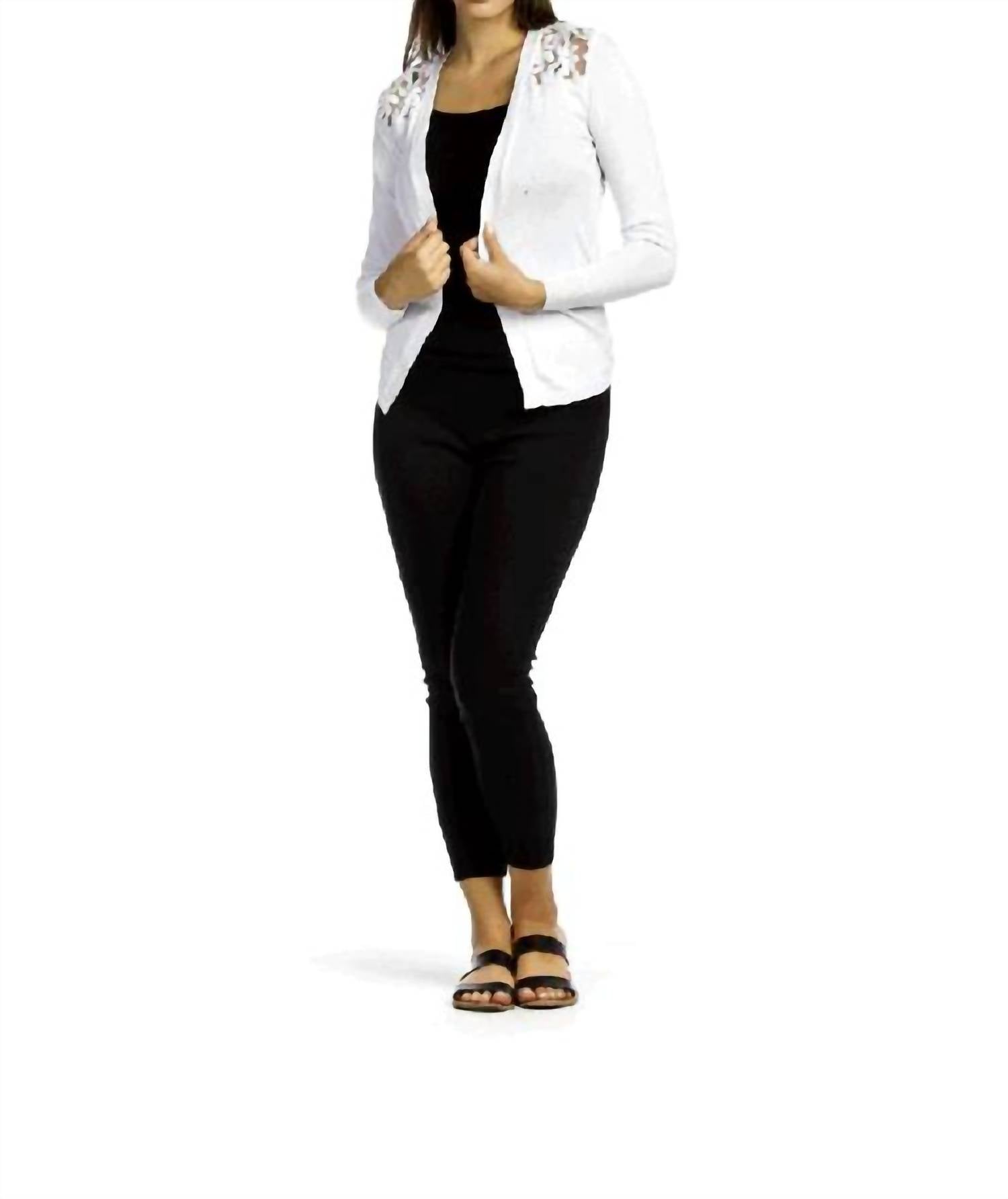 Papillon - Skylar Sheer Floral Long Sleeve Cardigan