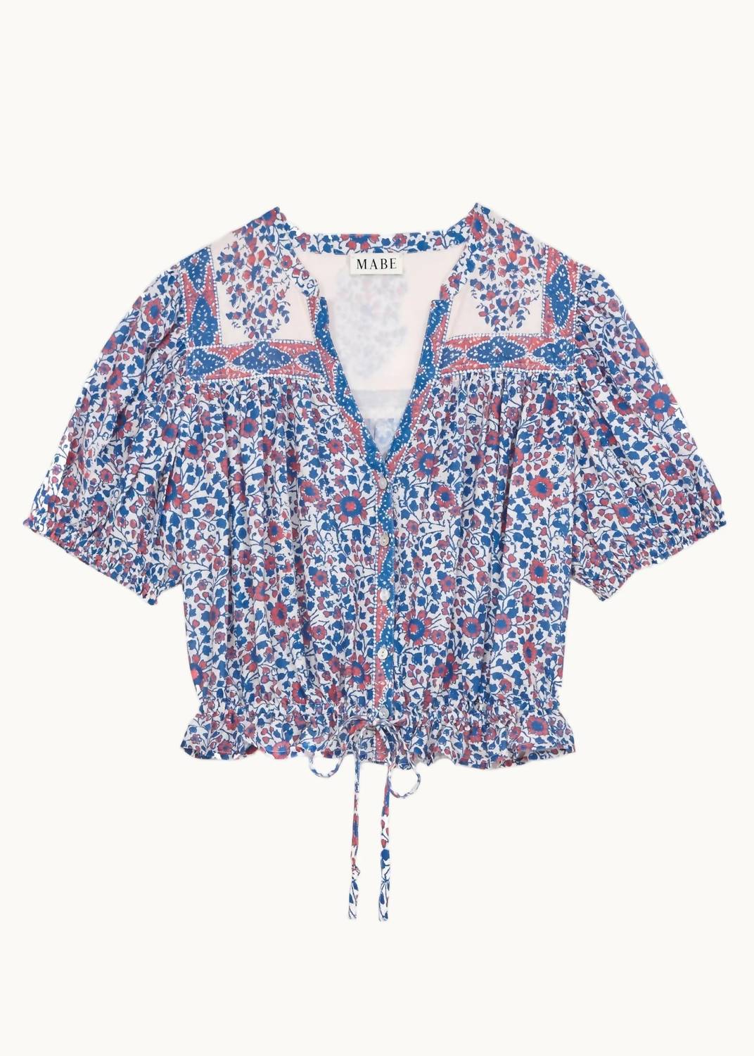 M.A.B.E. - Women's Della Print Short Sleeve Top