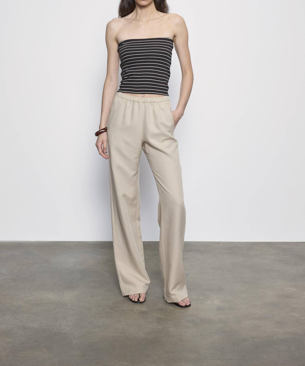 Enza Costa - COTTON STRIPE CLASSIC BANDEAU TOP