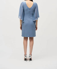 Joseph Ribkoff - Chiffon Sleeves Shift Dress