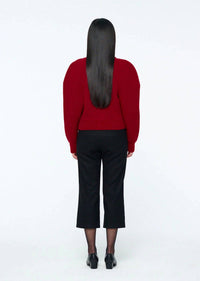 Shop Amomento - Cut Out Rounded Cardigan