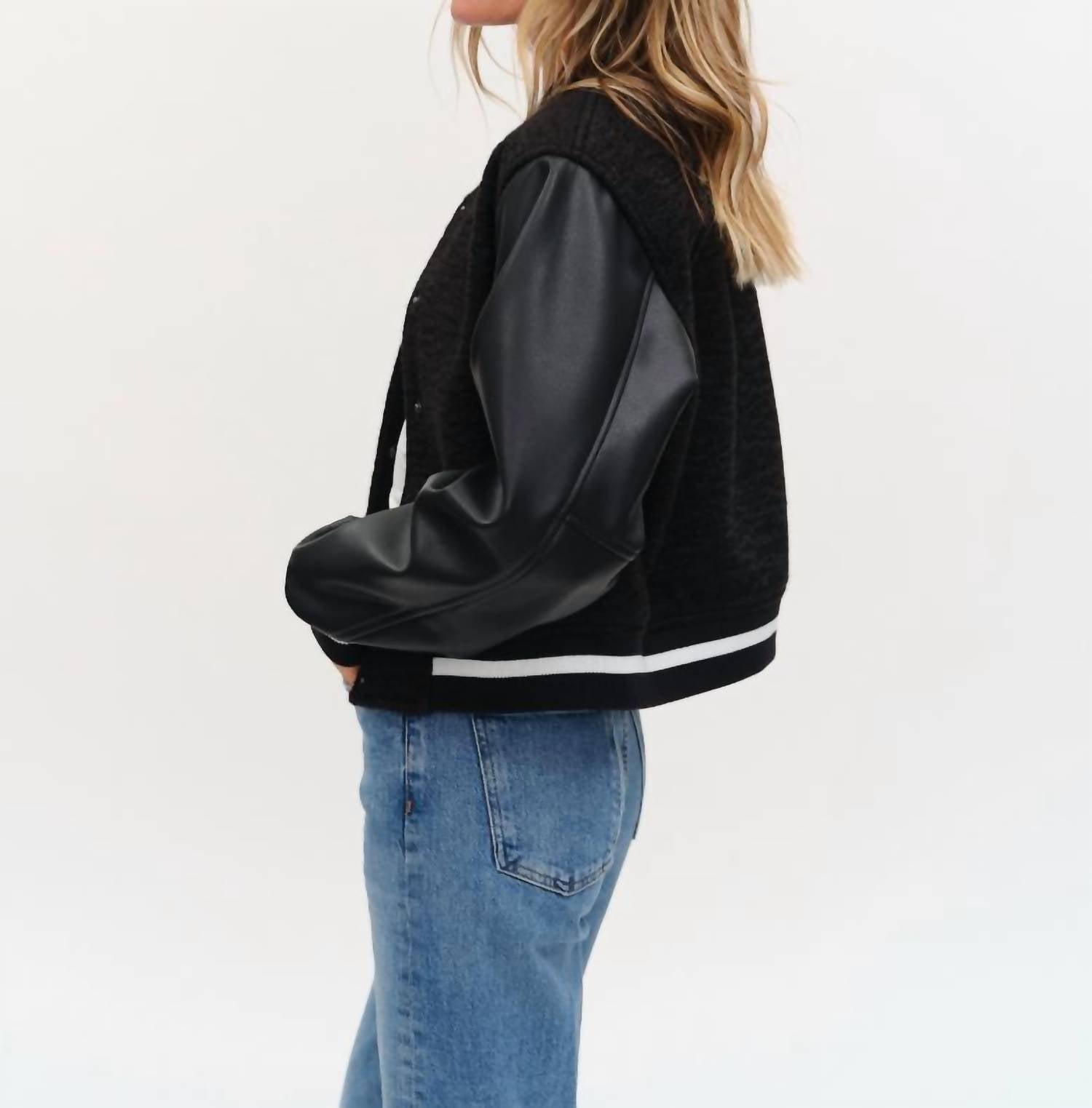 Six/Fifty - Remi Faux Shearling Bomber Jacket