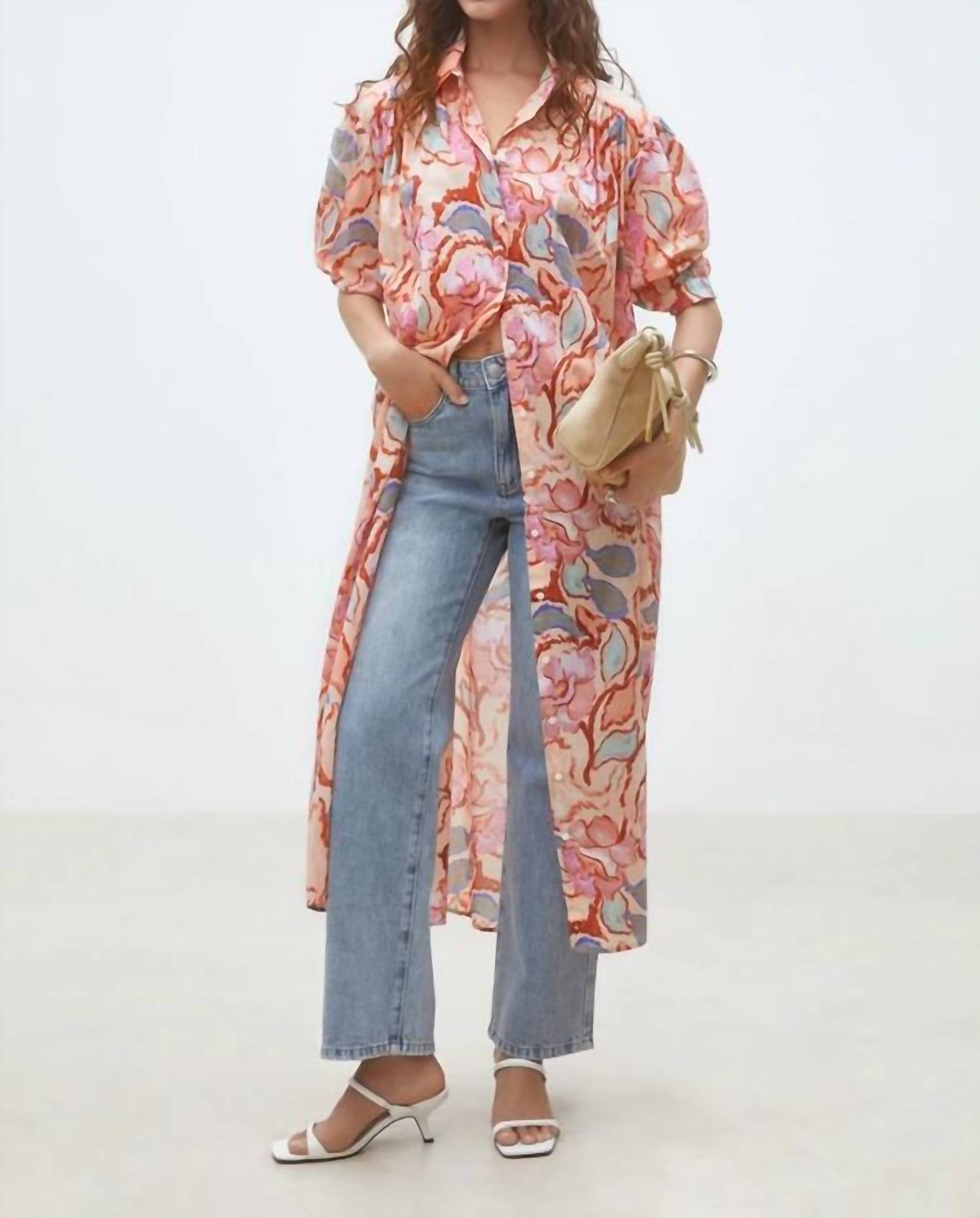 Suncoo - Cadix Long Shirt Midi Dress