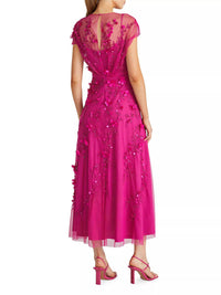 Theia - Leona Sequin-Embellished Midi-Dress
