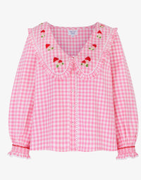 Pink City Prints - Esme V-neck Long Sleeve Blouse
