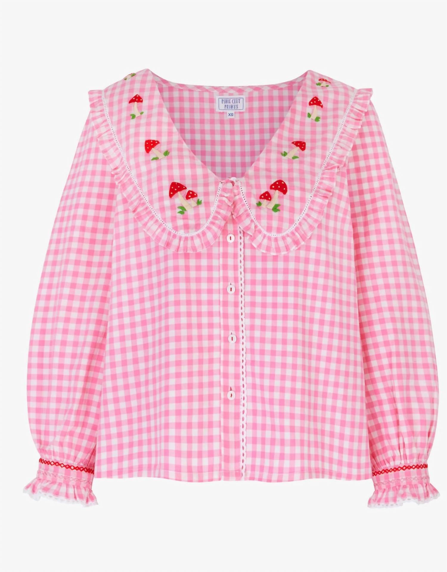 Pink City Prints - Esme V-neck Long Sleeve Blouse
