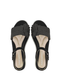 Bella Comforto Women's Claude Open Toe Sandas in black multi - women's sandal - alternate view