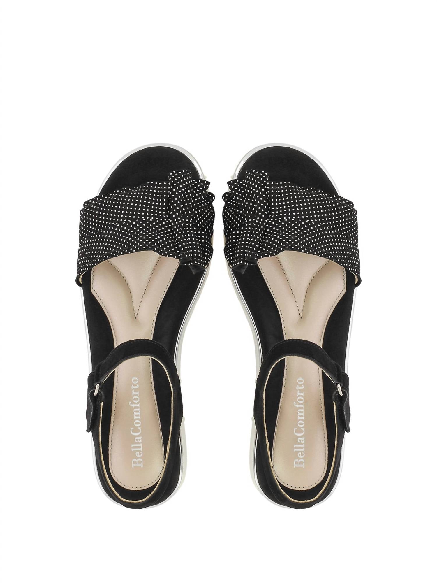 Bella Comforto Women's Claude Open Toe Sandas in black multi - women's sandal - alternate view