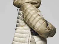 Norrona Lofoten Down800 Anorak Jacket in oatmeal - women's jacket - alternate view