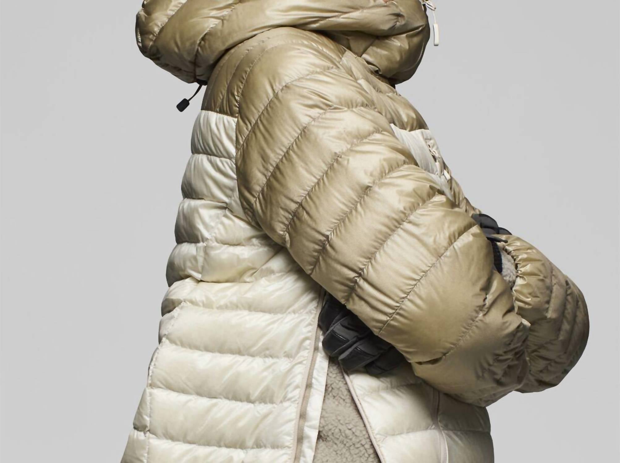 Norrona Lofoten Down800 Anorak Jacket in oatmeal - women's jacket - alternate view