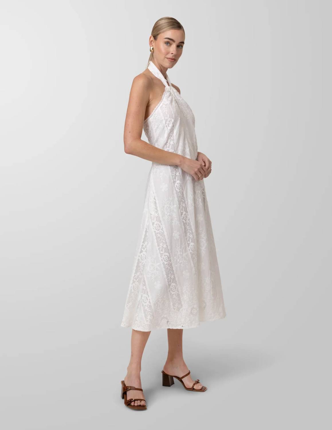 Line And Dot - Pienza Halter Midi Dress