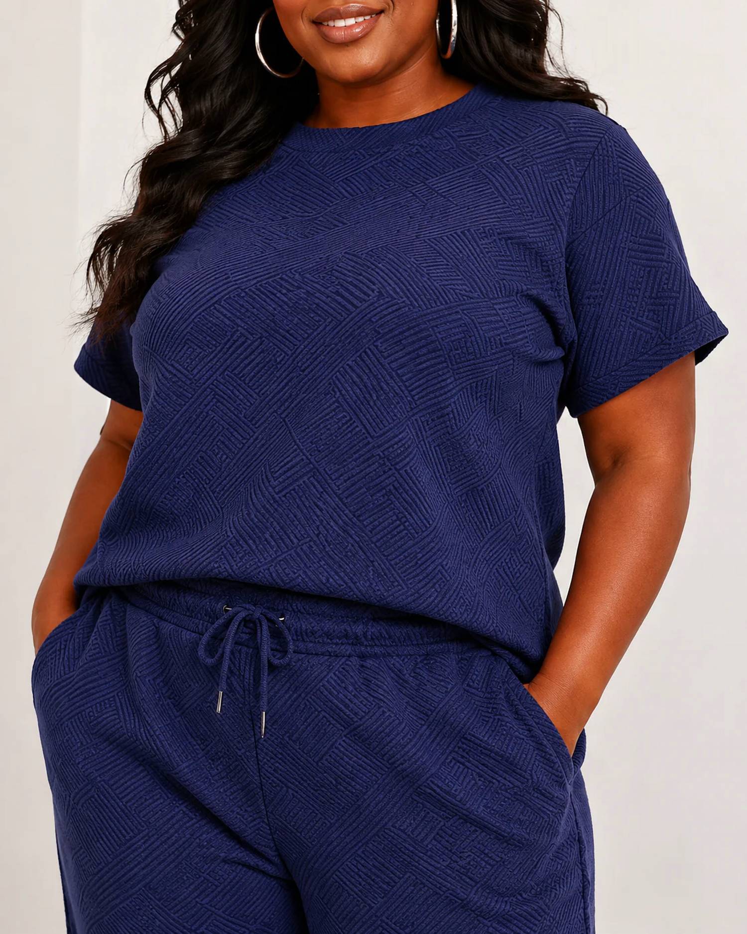 See And Be Seen - Midnight Texture Luxe Jogger Set