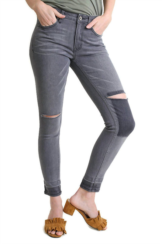 Umgee - Distressed Denim Stretch Jean