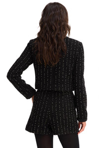 ALLISON NEW YORK BEADED RAELYNN JACKET in black - women's jacket - detail view