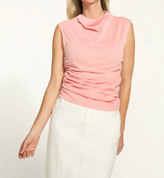 Fdj - Ruched Cap Sleeve Top