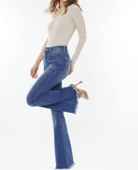 Kancan - High Rise Flare Leg Jeans
