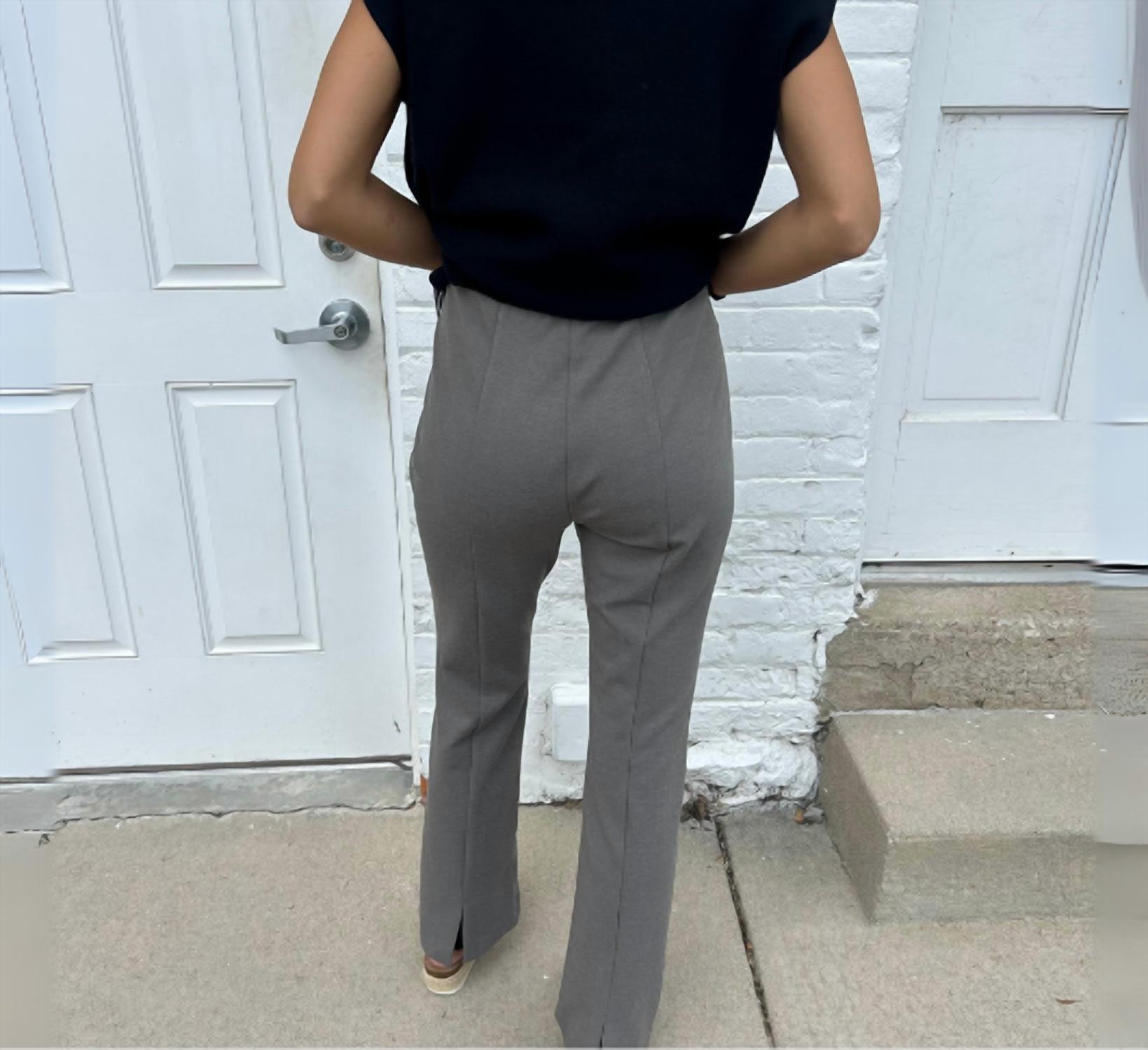 J'Envie/Eli Elastic Waist Pull On Bootcut Pant in putty - women's jeans - alternate view