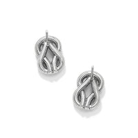 Brighton Women's Interlok Harmony Luxe Post Earrings in silver - women's jewelry - detail view