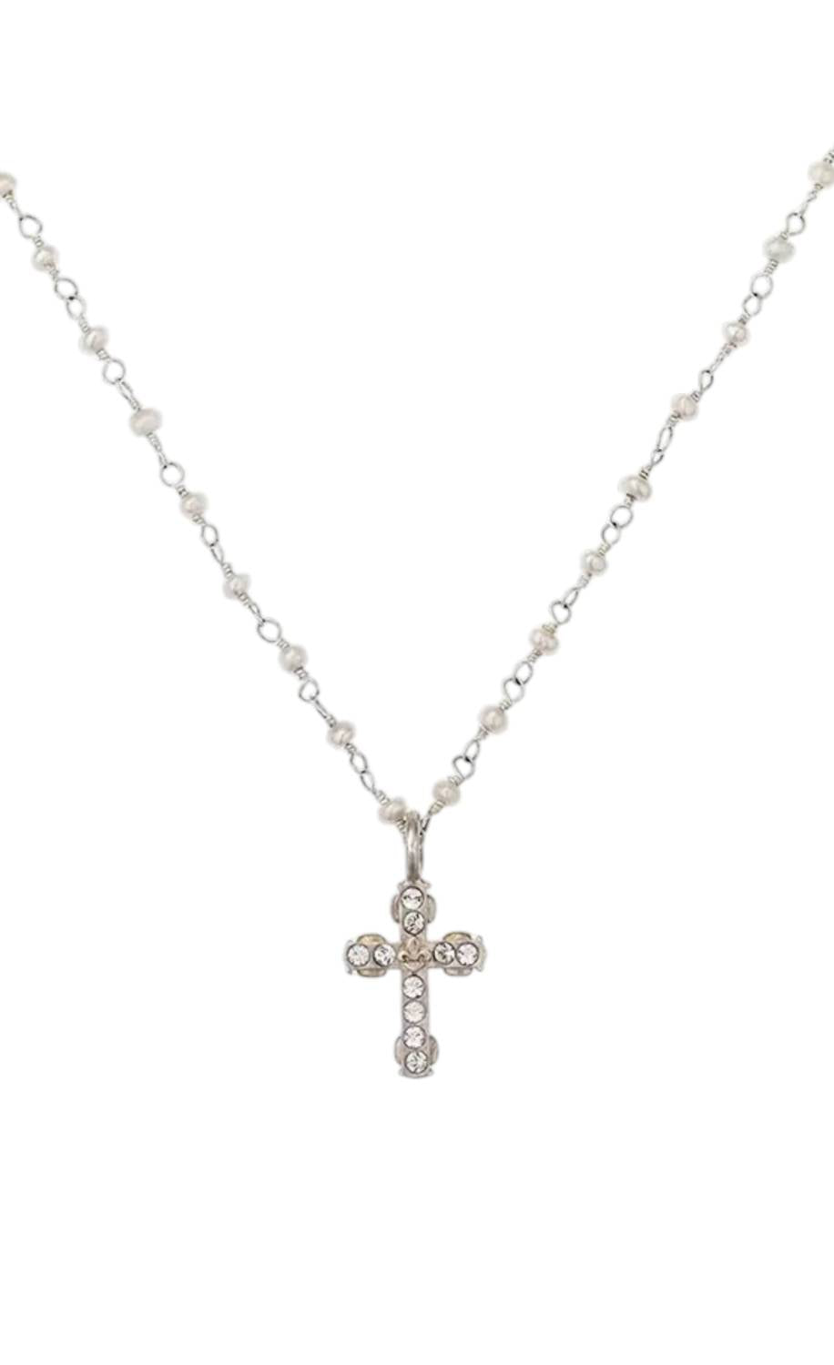 French Kande Women's Cecile Necklace in silver - women's jewelry - detail view