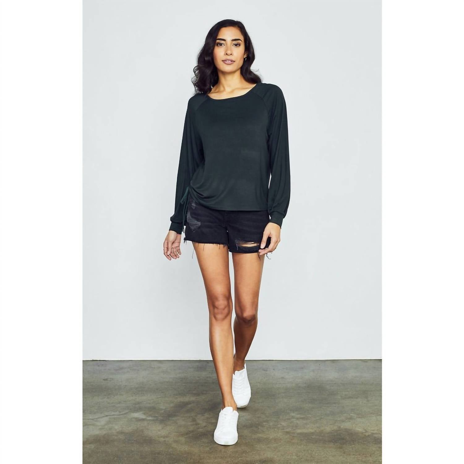 Gentle Fawn Marlon Top in deep forest - women's blouse - alternate view