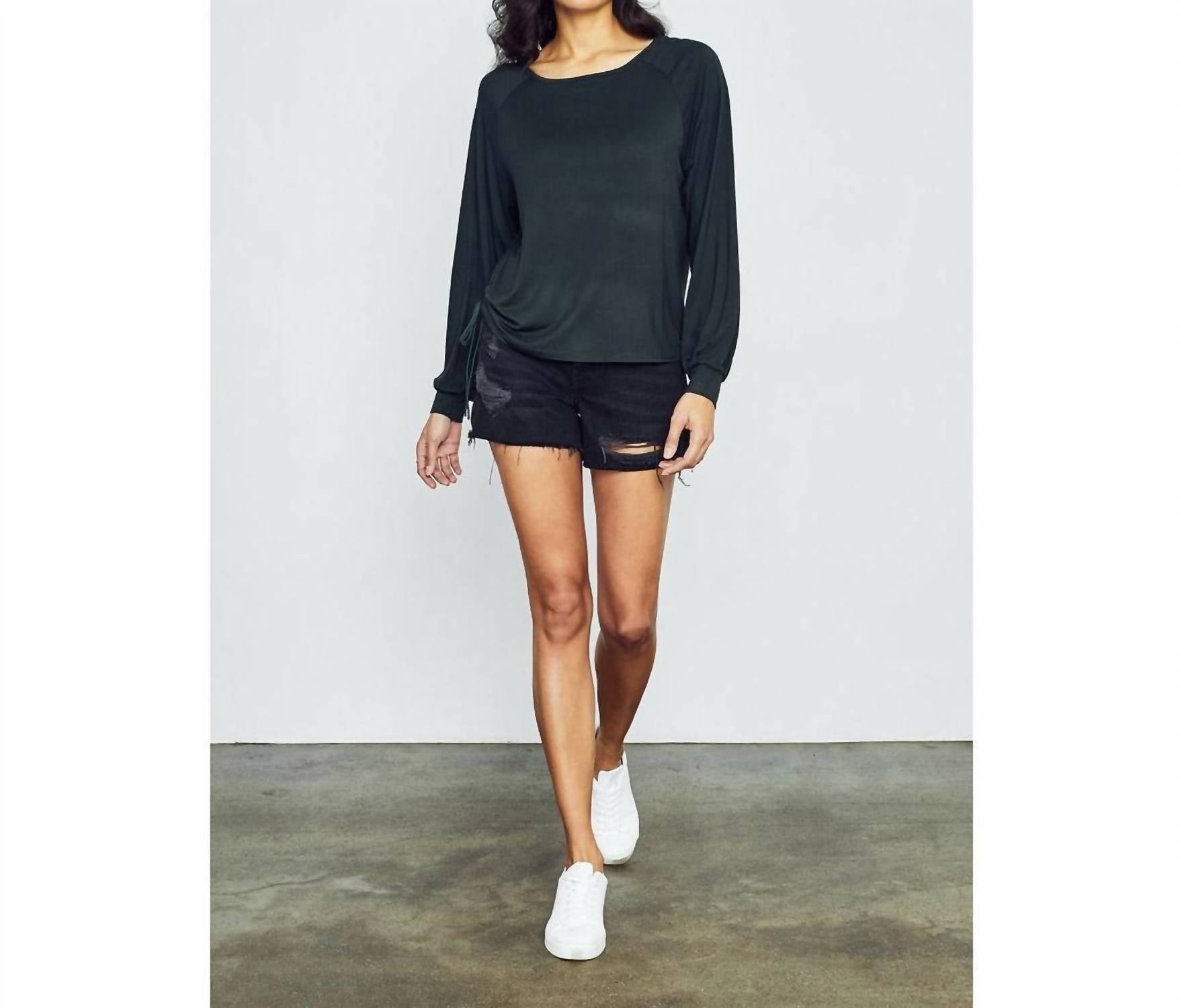 Gentle Fawn Marlon Top in deep forest - women's blouse - detail view