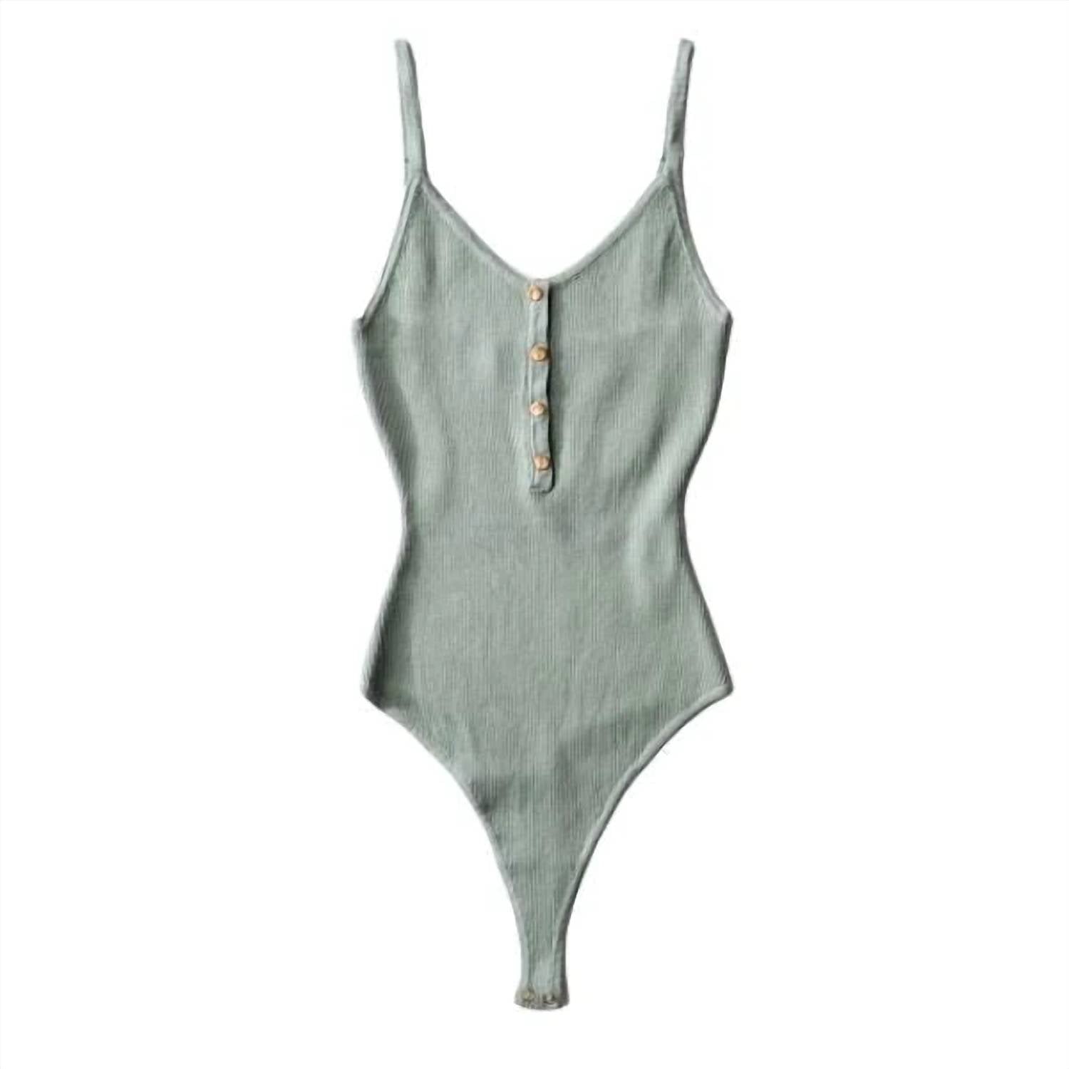 Love Tree - Women's Button Front Sleeveless Bodysuit