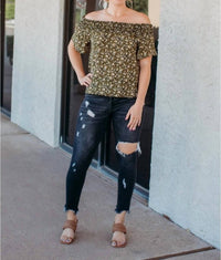 Gilli - Ditsy Off-the-shoulder Top