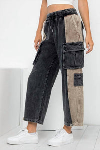 26 International - Color Block Corduroy Cargo Pants