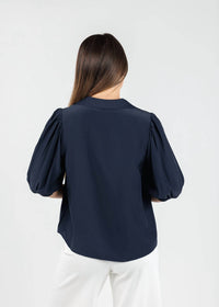 cinq a sept Weldon Top in navy - women's blouse - view 6