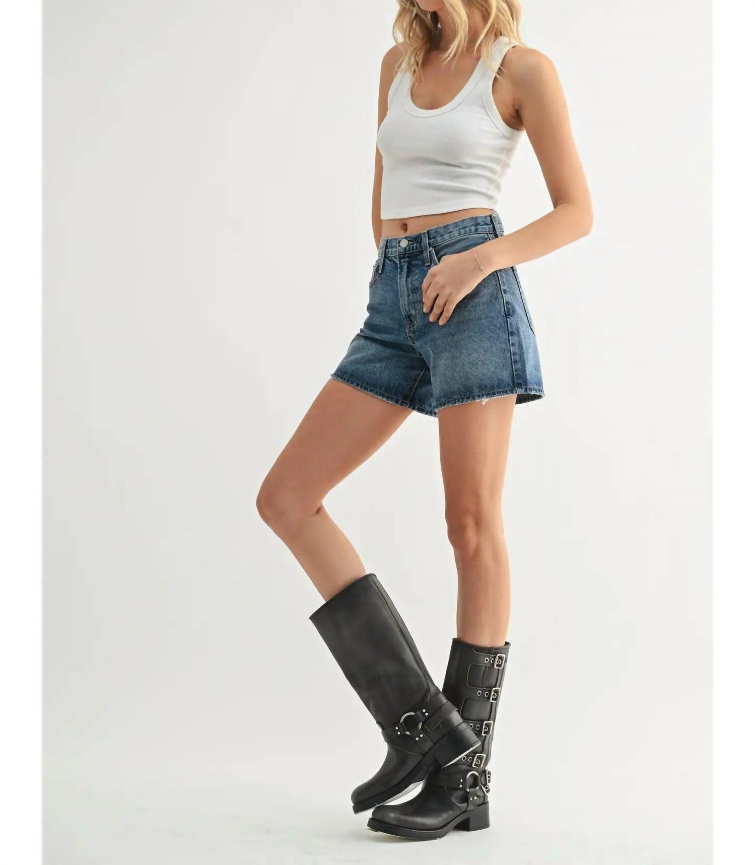 Just Black Denim - High Rise Vintage Shorts