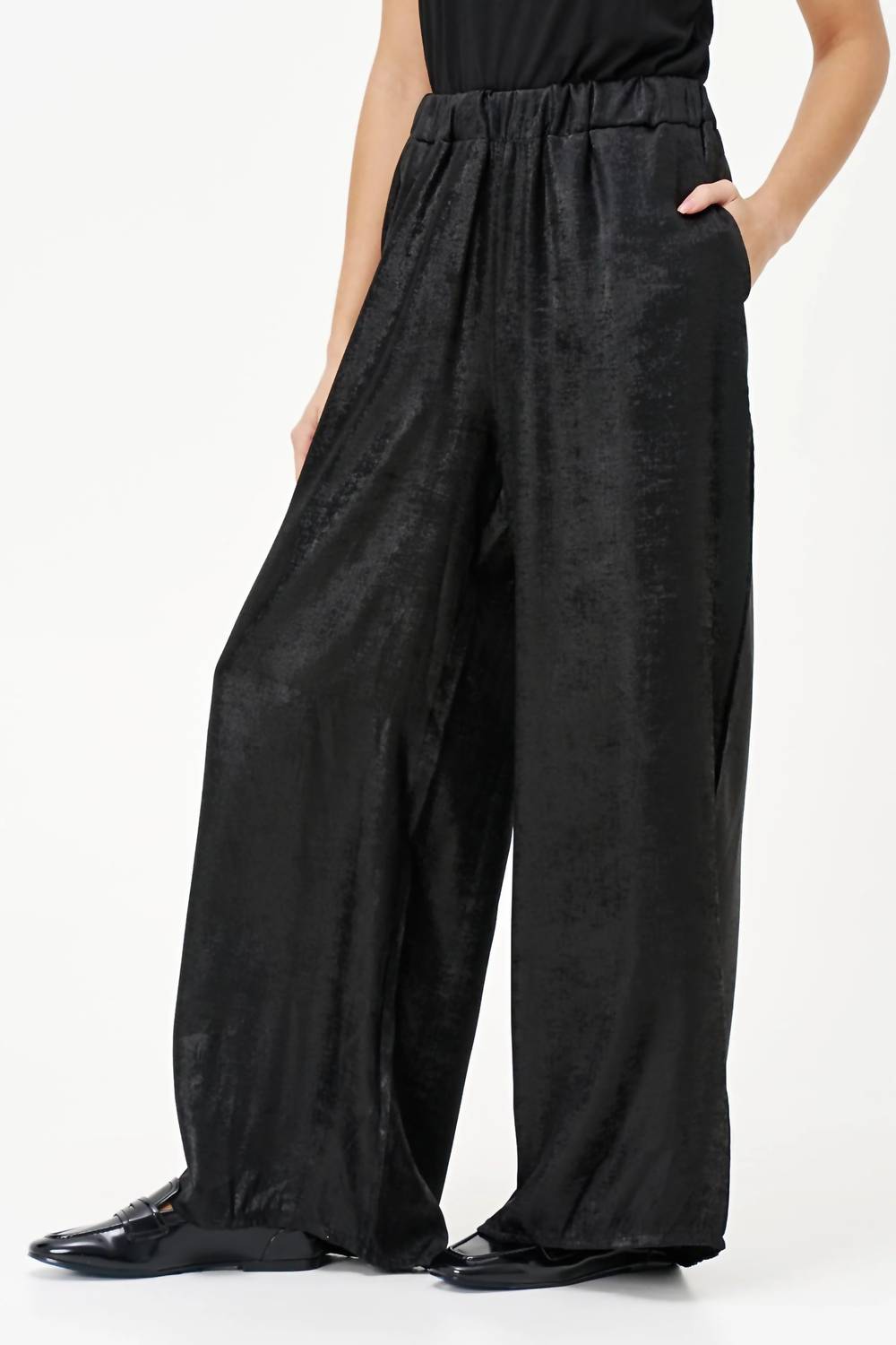M Made In Italy - Velvet Wide Leg Pant