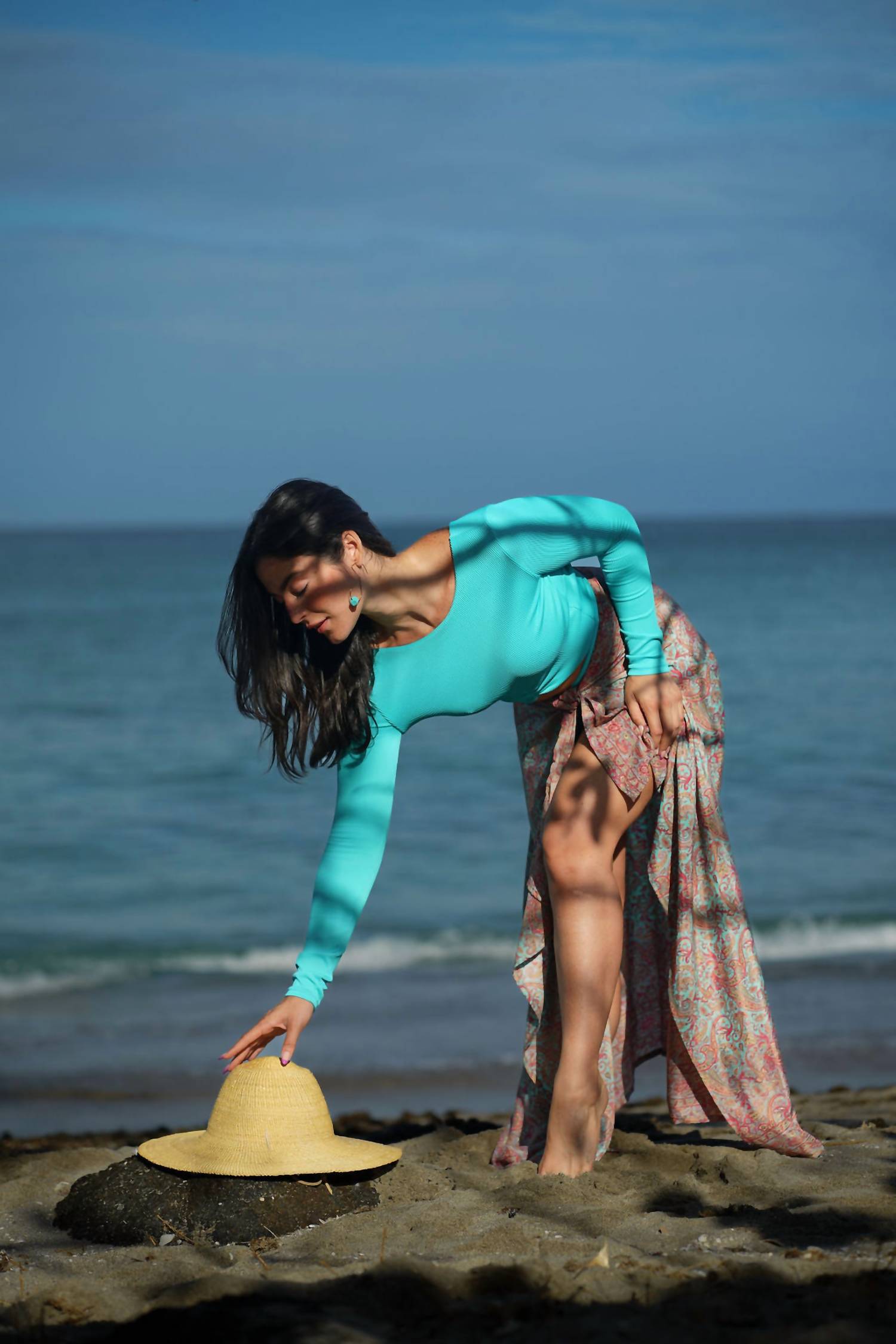 Vigo Sales Group Ribbed Long Sleeve One Piece in electric blue - women's swimwear - view 4