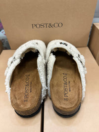 Post & Co. Women's Shearling Clogs in natural - women's shoe - alternate view