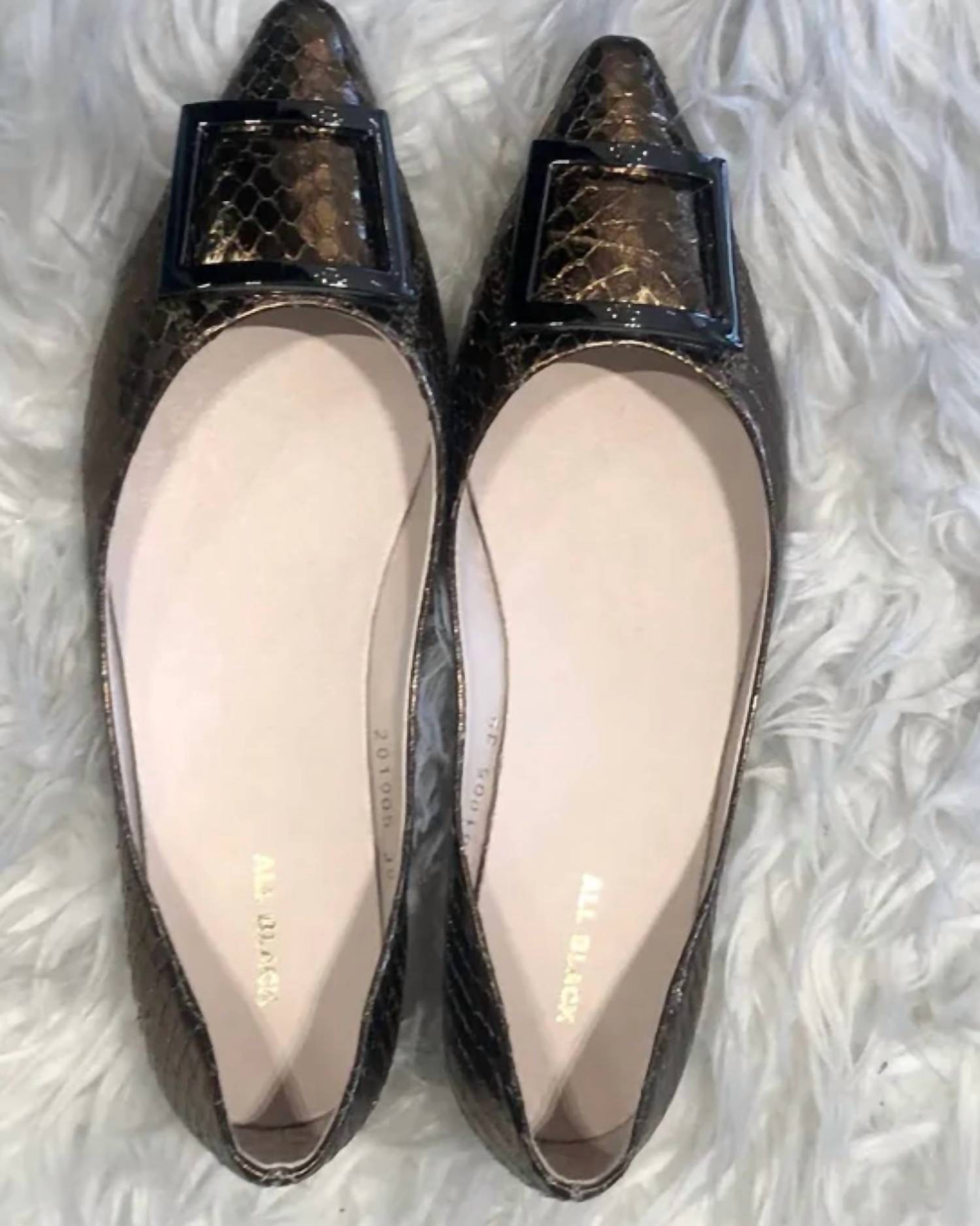 All Black - Women's Met Exotic Flats