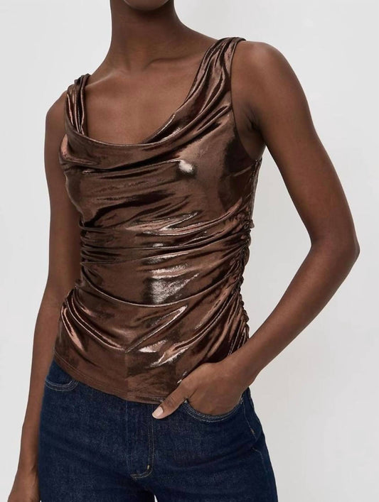 Astr - Leanne Metallic Top