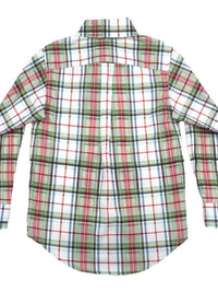 Saltwater Boys Co. Boy's Carter Oxford Shirt in creme - kids' shirt - detail view
