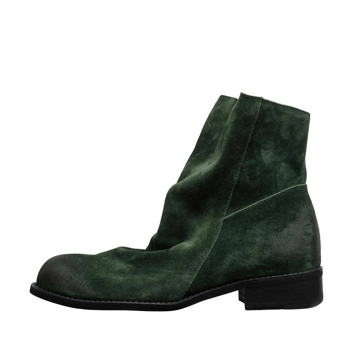 Antelope Women's Louie Suede Bootie in green - women's shoe - detail view
