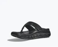Hoka Women's Ora Recovery Flip-flop Sandal in black gray - women's sandal - detail view