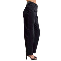 Judy Blue High Waist Marlow Trouser Arc Magic Jeans in black - women's jeans - detail view