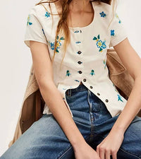 Free People - Kelly Embroidered Blouse