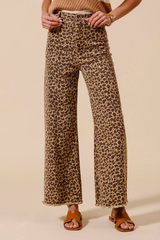 So Me - Women's Mid Rise Leopard Print Jean