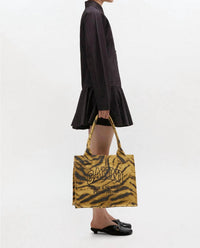 Ganni - Zebra Print Large Tote Bag