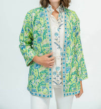Clara the Label Anise Wrap Top in sweetgrass - women's blouse - detail view