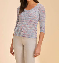 Fdj - 3/4 Sleeve V-neck Top